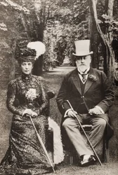 Kung Edward VII och drottning Alexandra, illustration från 